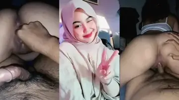 Ukhti Farhani TikTokers Jilbab Ketat Dihajar Crot Dalam 4K